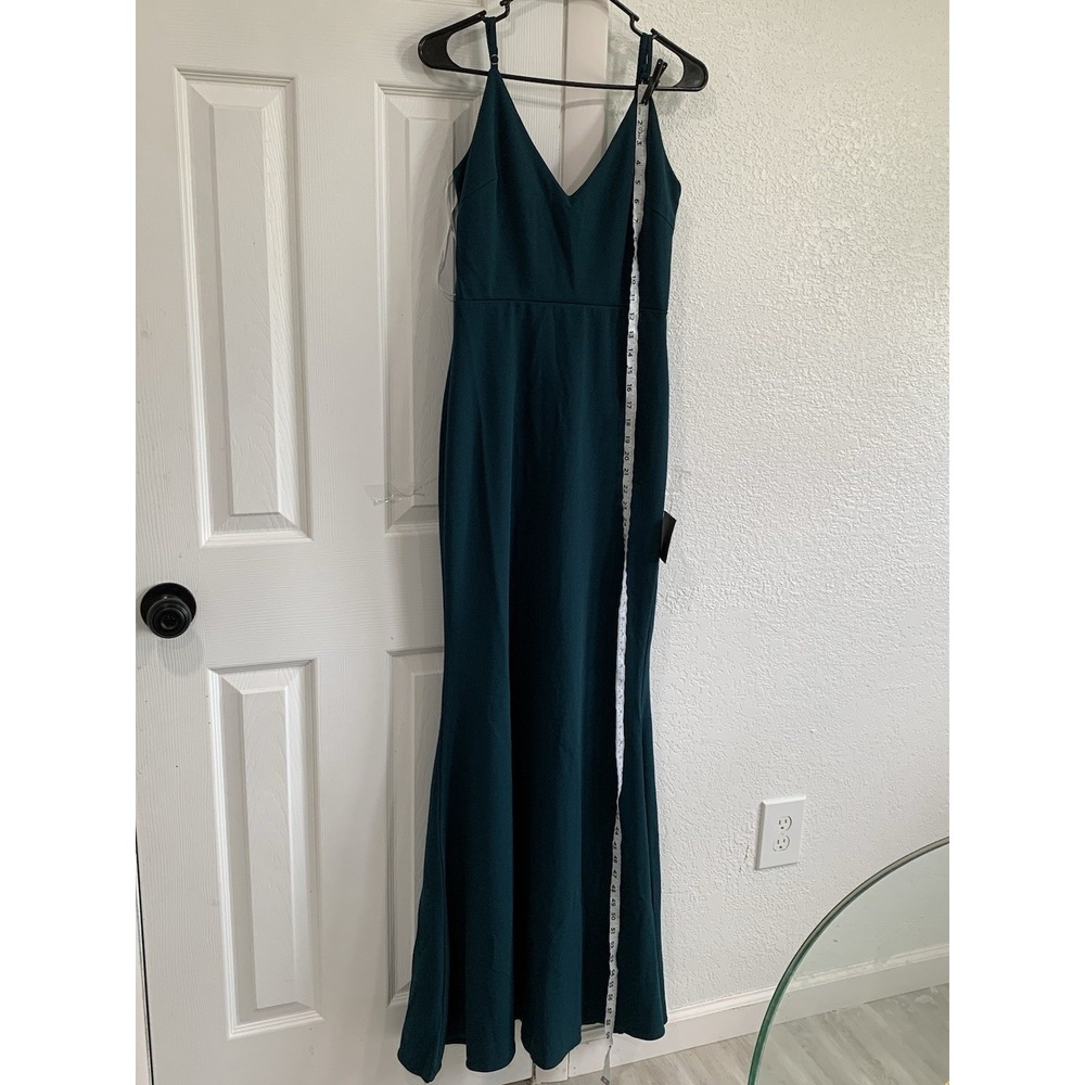 Lulus Moments‎ Of Bliss Forest Maxi Dress Womens Sz S Green Backless Mermaid NWT - Picture 6 of 12